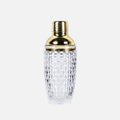 Chic Glass Mixing Shaker with Gold Accents