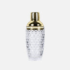 Chic Glass Mixing Shaker with Gold Accents