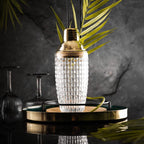 Chic Glass Mixing Shaker with Gold Accents
