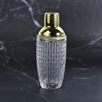Chic Glass Mixing Shaker with Gold Accents
