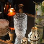 Chic Glass Mixing Shaker with Gold Accents