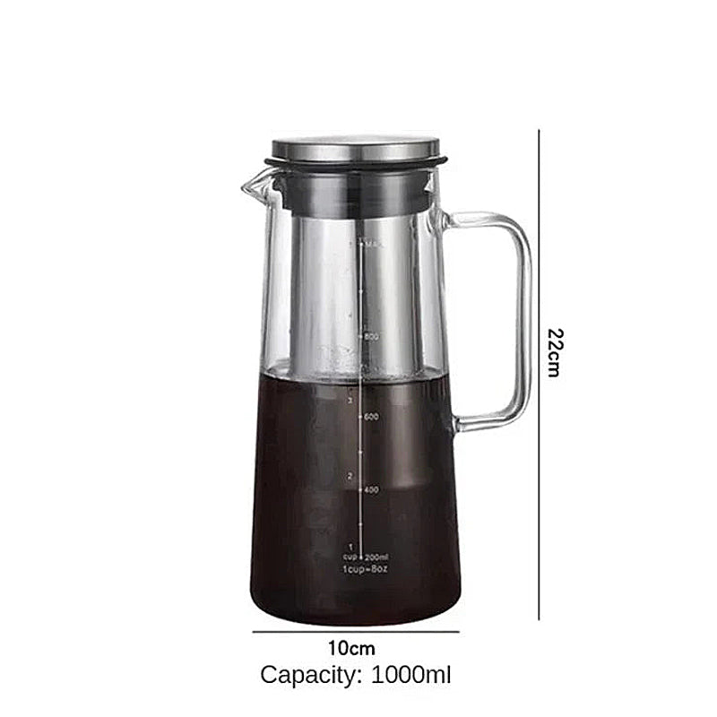 Sophisticated Glass Cold Brew Coffee Infuser