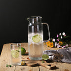 Sleek Glass Beverage Server with Stainless Steel Lid