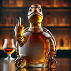Artistic Turtle-Shaped Glass Wine Carafe