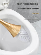 Chic Gold Toilet Cleaning Set for a Luxurious Touch