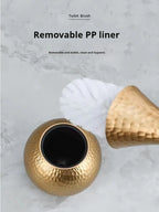 Chic Gold Toilet Cleaning Set for a Luxurious Touch