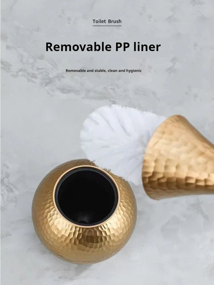 Chic Gold Toilet Cleaning Set for a Luxurious Touch