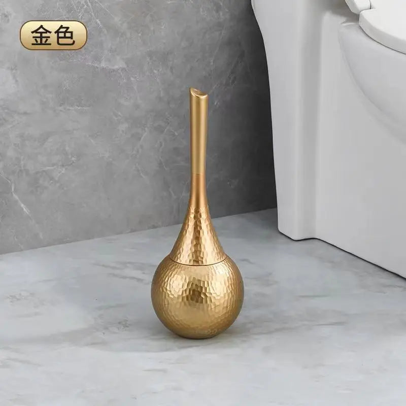 Chic Gold Toilet Cleaning Set for a Luxurious Touch