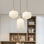 Modern Hanging Lamp with Ribbed Shade – Stylish Pendant Light for Kitchen and Dining