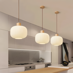 Modern Hanging Lamp with Ribbed Shade – Stylish Pendant Light for Kitchen and Dining