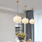 Modern Hanging Lamp with Ribbed Shade – Stylish Pendant Light for Kitchen and Dining