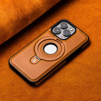 Luxurious Leather iPhone Case with Versatile Magnetic Stand