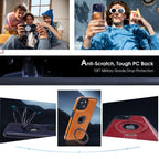 Luxurious Leather iPhone Case with Versatile Magnetic Stand
