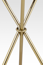 Mango Wood Side Table with Removable Tray and Gold Tripod Stand – Chic Accent for Small Spaces