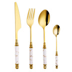 Sophisticated Marble-Inspired Cutlery Collection