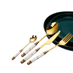 Sophisticated Marble-Inspired Cutlery Collection