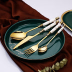 Sophisticated Marble-Inspired Cutlery Collection