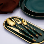 Sophisticated Marble-Inspired Cutlery Collection