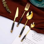 Sophisticated Marble-Inspired Cutlery Collection
