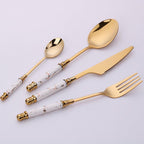 Sophisticated Marble-Inspired Cutlery Collection