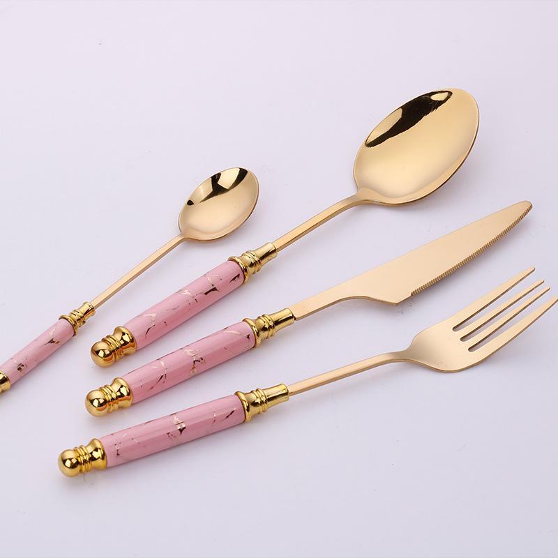 Sophisticated Marble-Inspired Cutlery Collection
