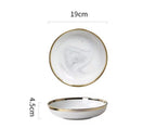 Sophisticated Marble-Style Dining Set