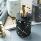 Chic Marble-Inspired Soap Dispenser for Home Elegance
