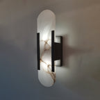 Soft LED Ambient Light Oval Marble Wall Fixture