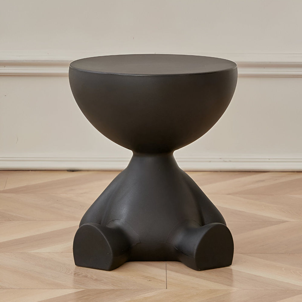 Contemporary Round Accent Stool for Coffee Table Use