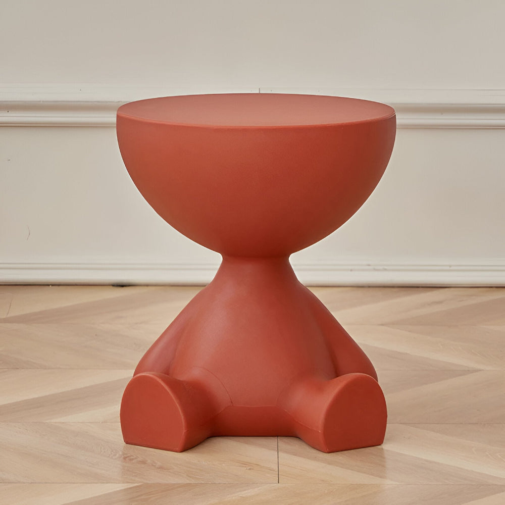 Contemporary Round Accent Stool for Coffee Table Use