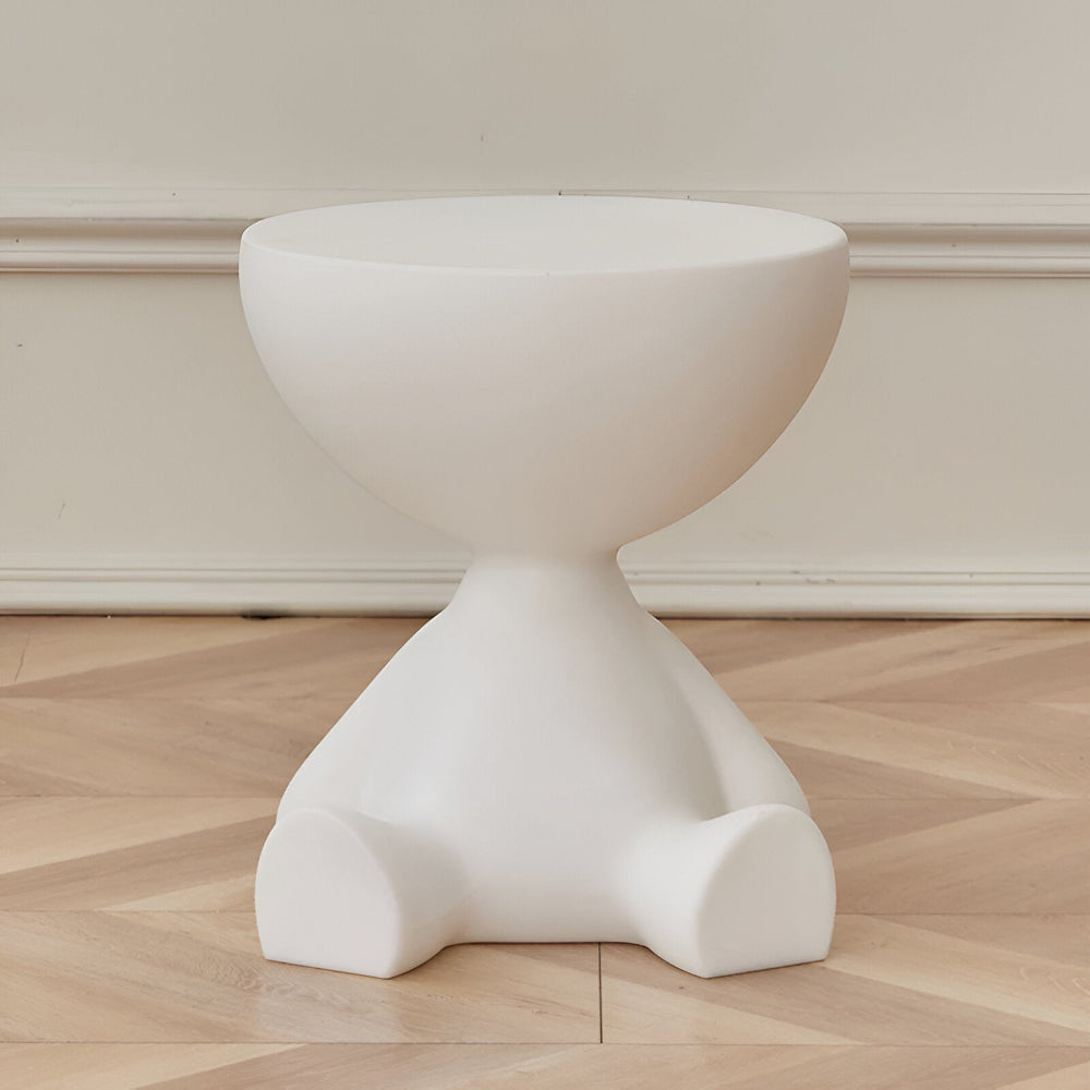 Contemporary Round Accent Stool for Coffee Table Use