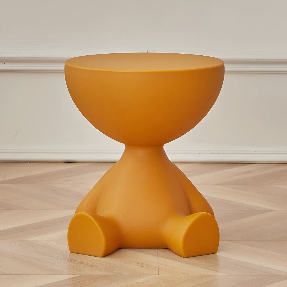 Contemporary Round Accent Stool for Coffee Table Use