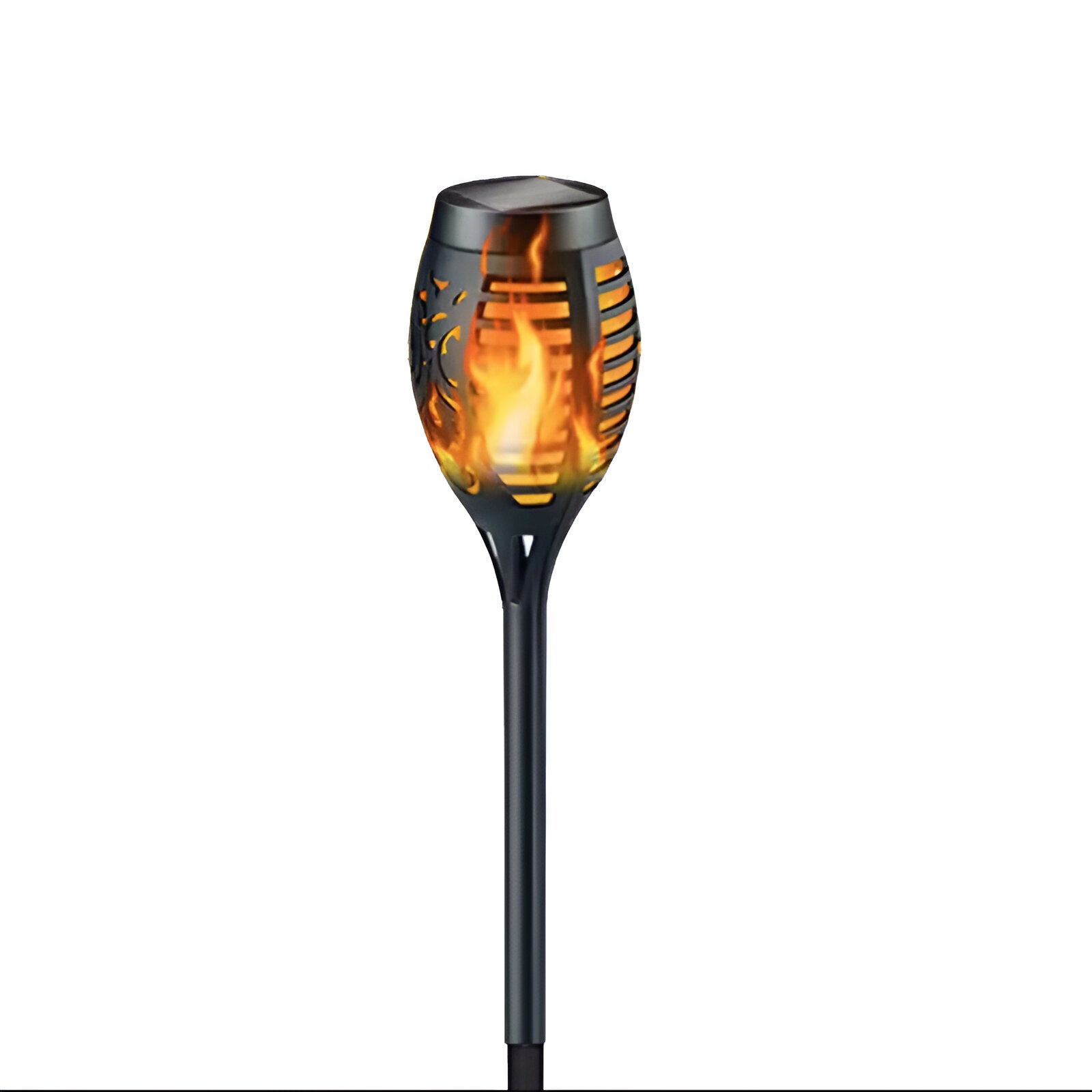 Solar-Powered Flame Effect Garden Lantern