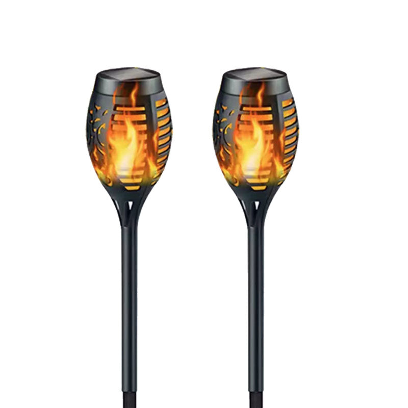 Solar-Powered Flame Effect Garden Lantern