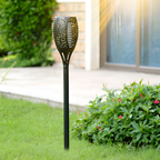 Solar-Powered Flame Effect Garden Lantern