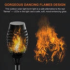 Solar-Powered Flame Effect Garden Lantern