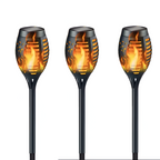 Solar-Powered Flame Effect Garden Lantern