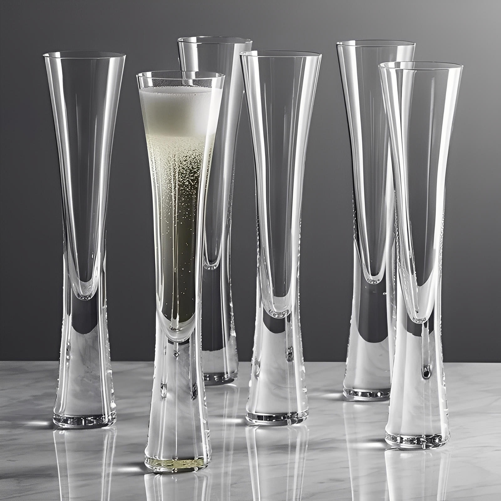 Stylish Slim Glassware Set for Sophisticated Sipping