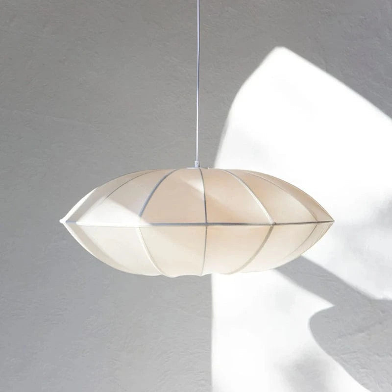 Cozy Ambient Silk Hanging Lamp – Elegant UFO Pendant Light