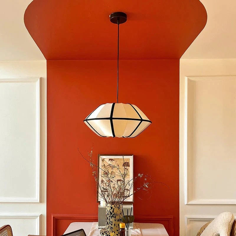 Cozy Ambient Silk Hanging Lamp – Elegant UFO Pendant Light