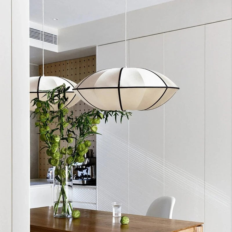 Cozy Ambient Silk Hanging Lamp – Elegant UFO Pendant Light
