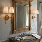 Textured Linen Shade Wall Sconce – Dimmable Aged Brass & Oil Rubbed Bronze
