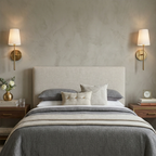 Textured Linen Shade Wall Sconce – Dimmable Aged Brass & Oil Rubbed Bronze