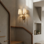 Textured Linen Shade Wall Sconce – Dimmable Aged Brass & Oil Rubbed Bronze