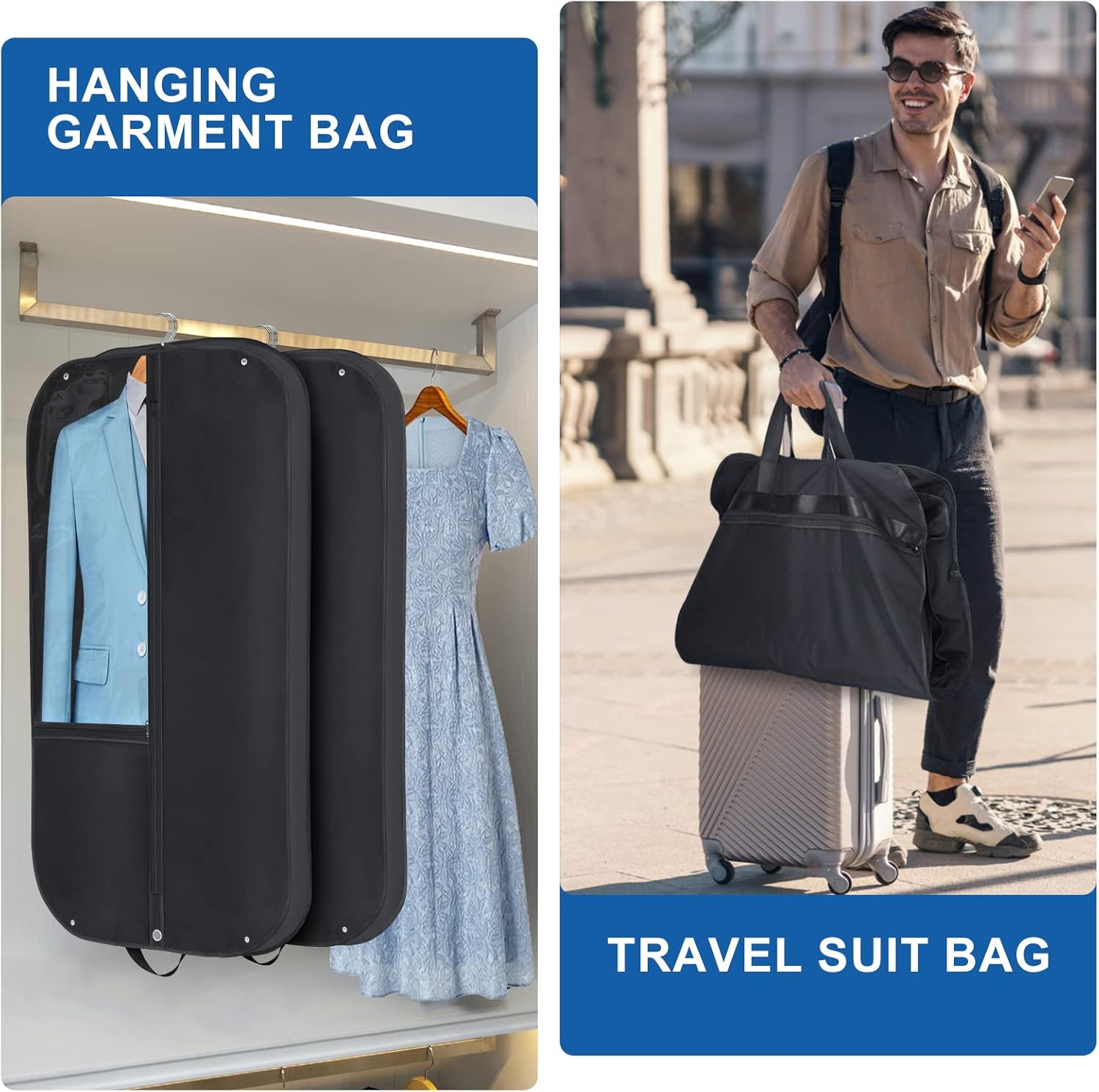 Chic Water-Resistant Garment Storage Solution