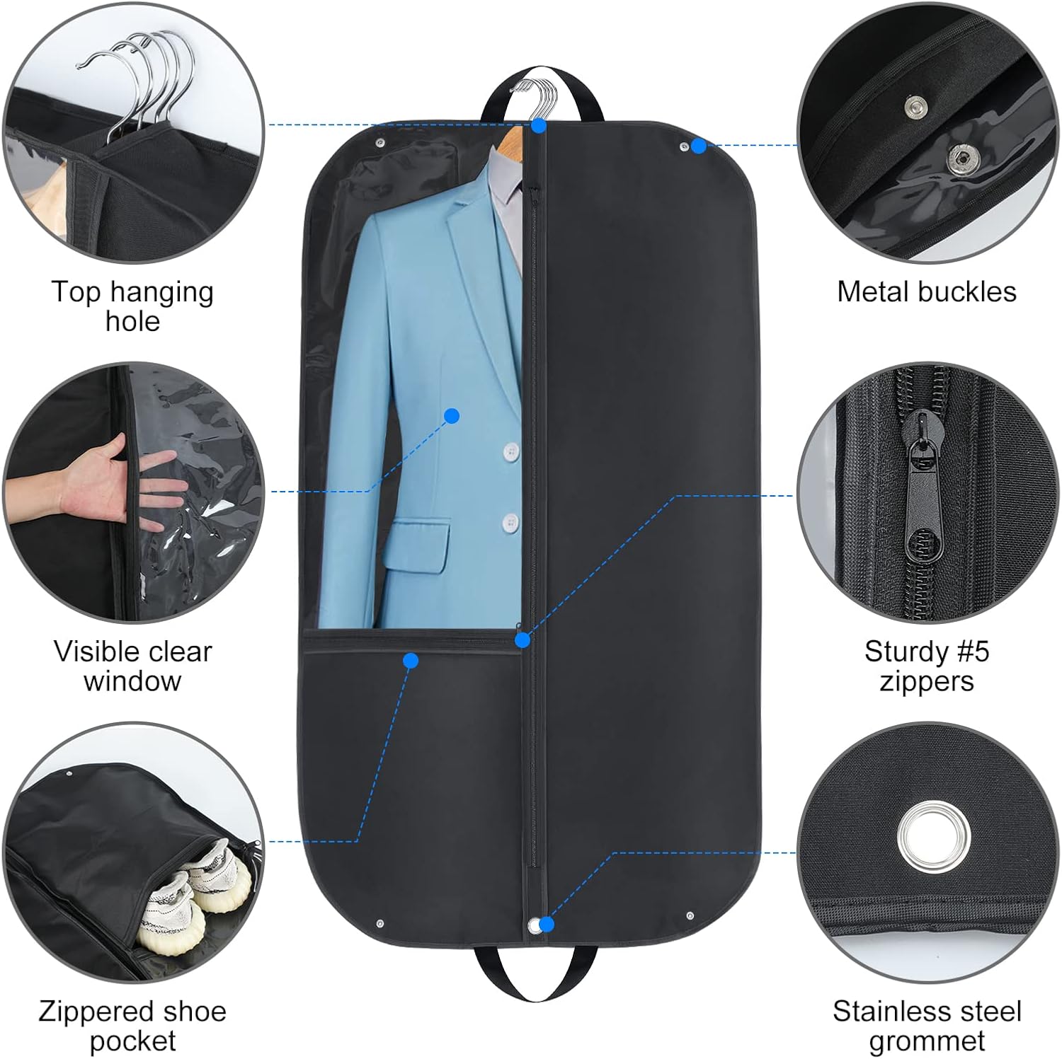 Chic Water-Resistant Garment Storage Solution