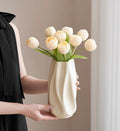 Contemporary Sculpted Ceramic Flower Vase