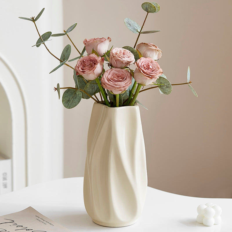 Contemporary Sculpted Ceramic Flower Vase