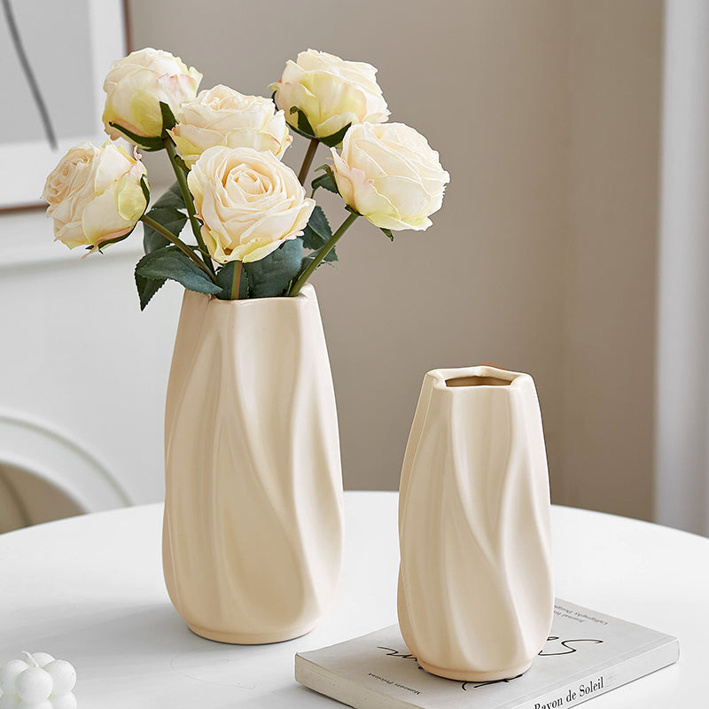 Contemporary Sculpted Ceramic Flower Vase