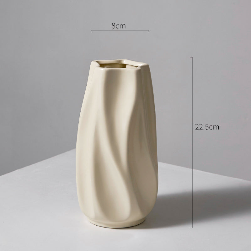 Contemporary Sculpted Ceramic Flower Vase